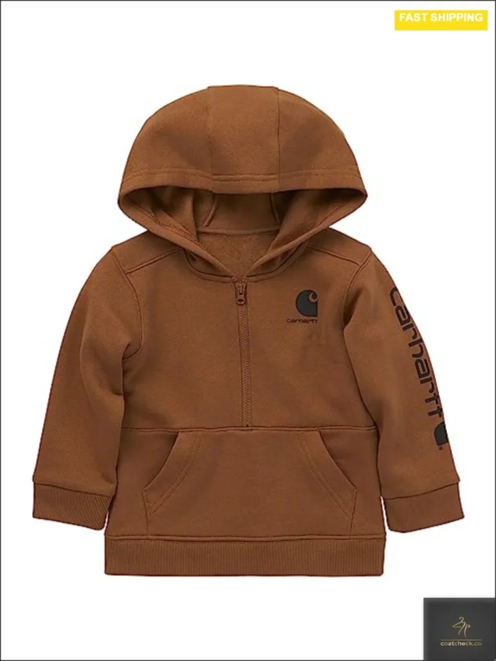 Kids Half-Zip Sweatshirt Cotton Fleece Long Sleeve Pullover Hoodie
